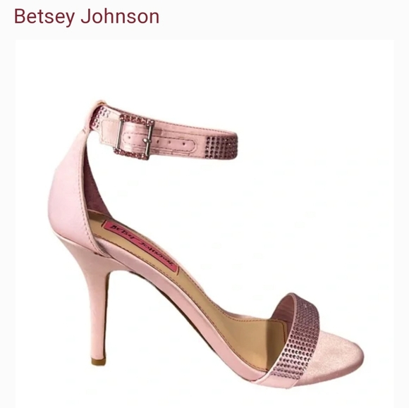 Betsey Johnson Shoes - NWT New Betsey Johnson Brodway Pale Pink Heels Sandals 5
